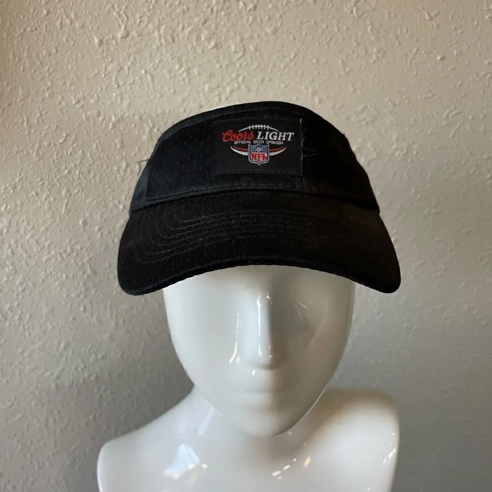 NFL Coors Light Black Visor EUC